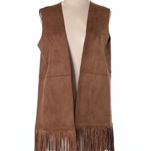 SUEDE MANGO VEST. Size S. Never worn. brownish/tan